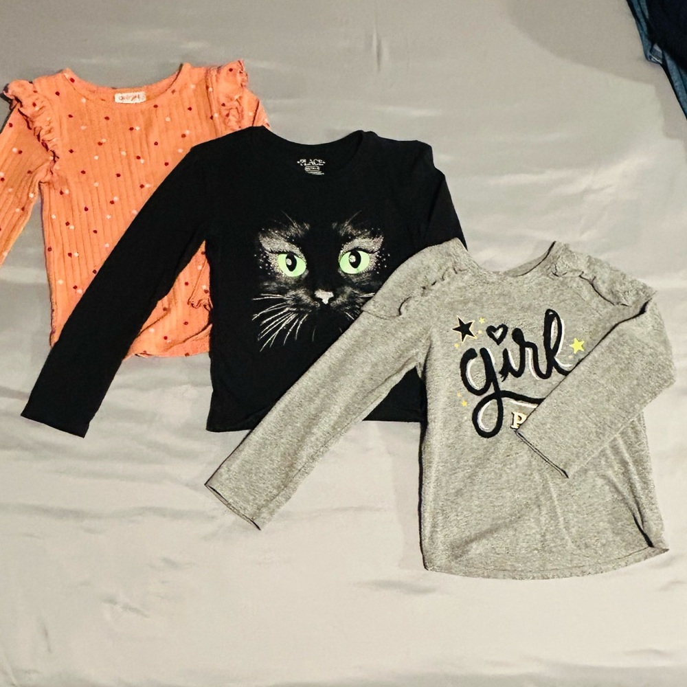 Toddler Girl Long Sleeve Graphic Tee Bundle